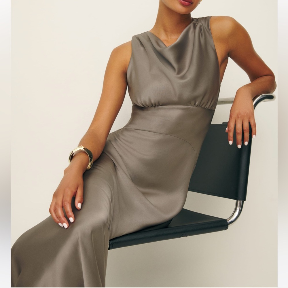 NEW NWT Reformation Dessa Satin Dress